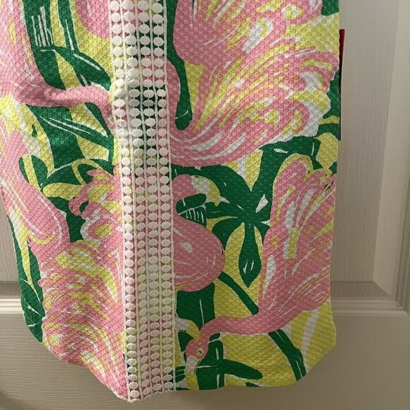 Lilly Pulitzer for Target Flamingo Fan Dance Shift Dress Girls Size S 6-6X NWT - Picture 5 of 13